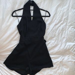 Lulu’s Black Halter Romper